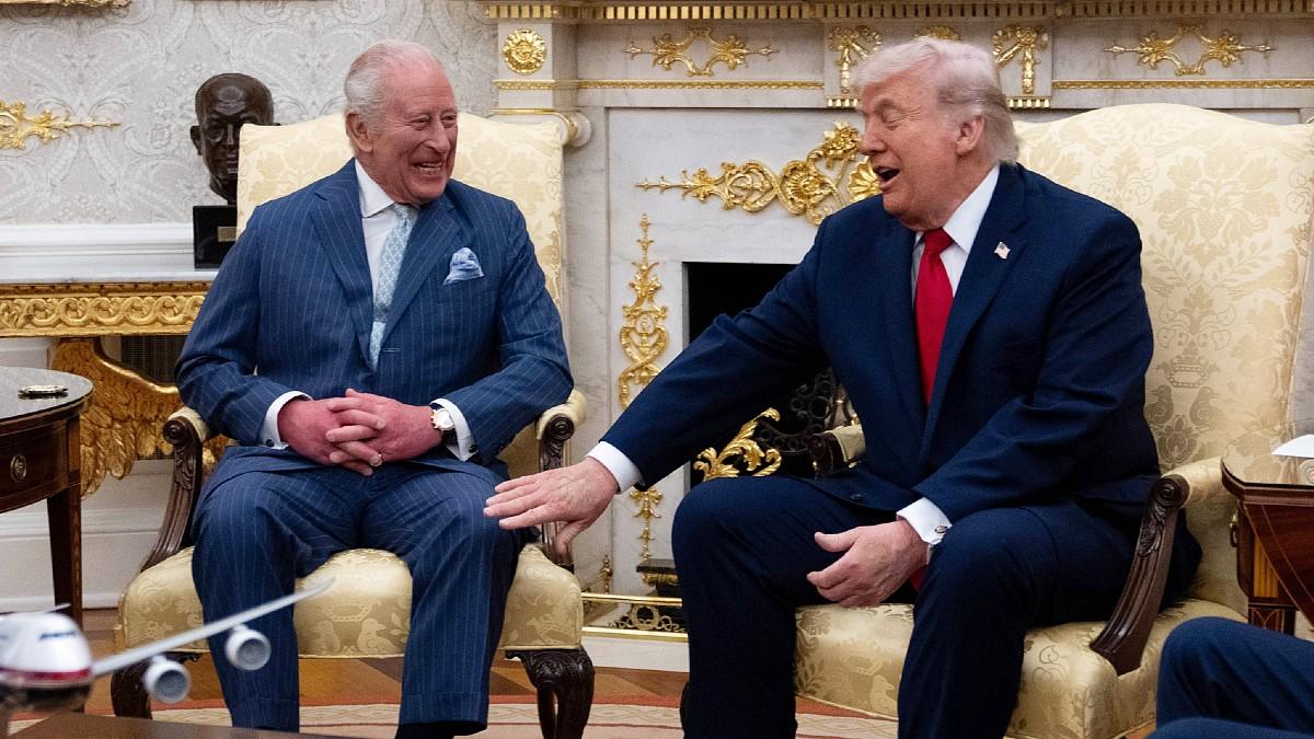 pic of King Charles & Donald Trump. 