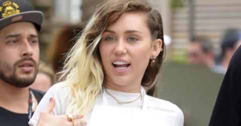 Miley Cyrus heads to the IHeartRadio event