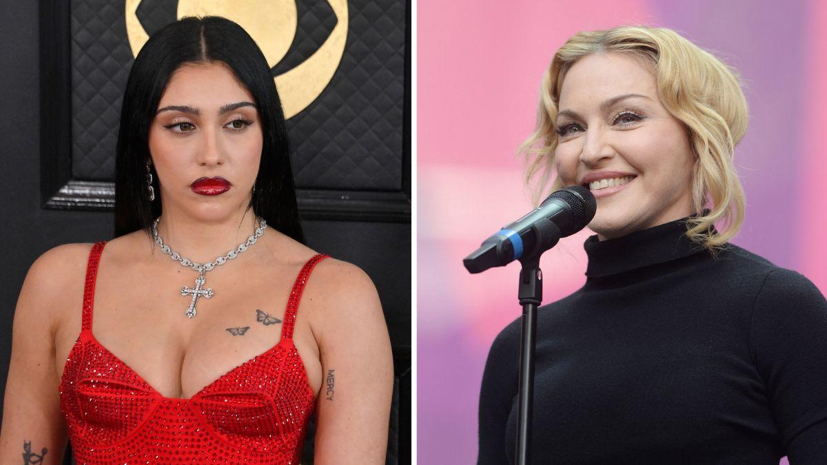 Split photo of Lourdes Leon and Madonna.