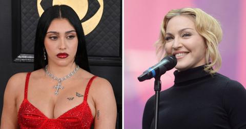 Split photo of Lourdes Leon and Madonna.