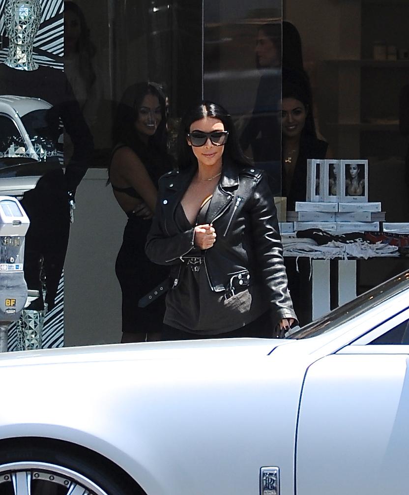 Kim Kardashian exits DASH in Melrose