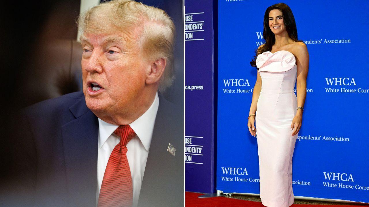 split of Donald Trump and Kaitlan Collins.