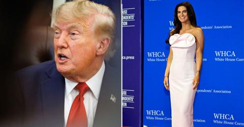 split of Donald Trump and Kaitlan Collins.