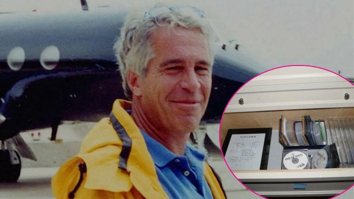 Photo of Jeffrey Epstein and contents from his storage unit