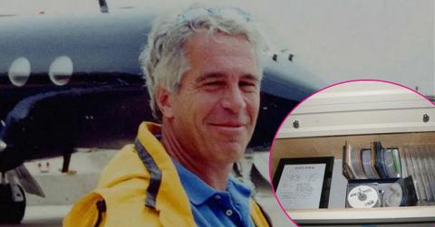 Photo of Jeffrey Epstein and contents from his storage unit