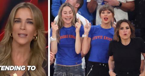 Split photo of Megyn Kelly and Taylor Swift