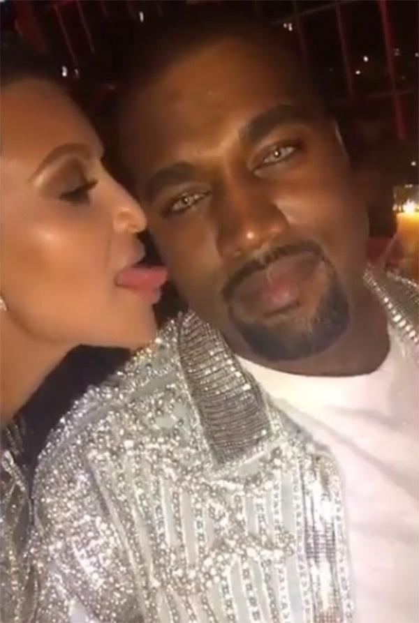 Kim kardashian kanye west licking face met ball gala 2016