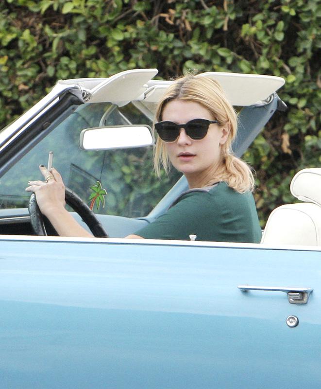 Exclusive&#8230; Mischa Barton Driving Her Classic Car In West Hollywood