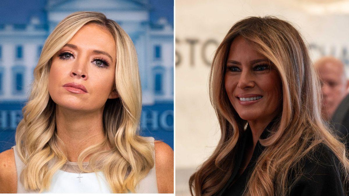 split image of Kayleigh McEnany and Melania Trump
