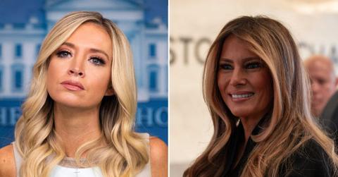 split image of Kayleigh McEnany and Melania Trump