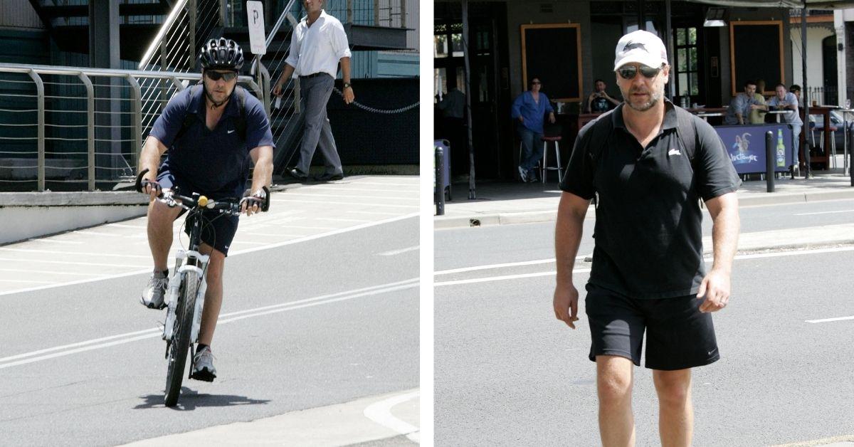 image of Russell Crowe has lost about 30 pounds by eating healthier, cutting back on alcohol and working with a trainer.