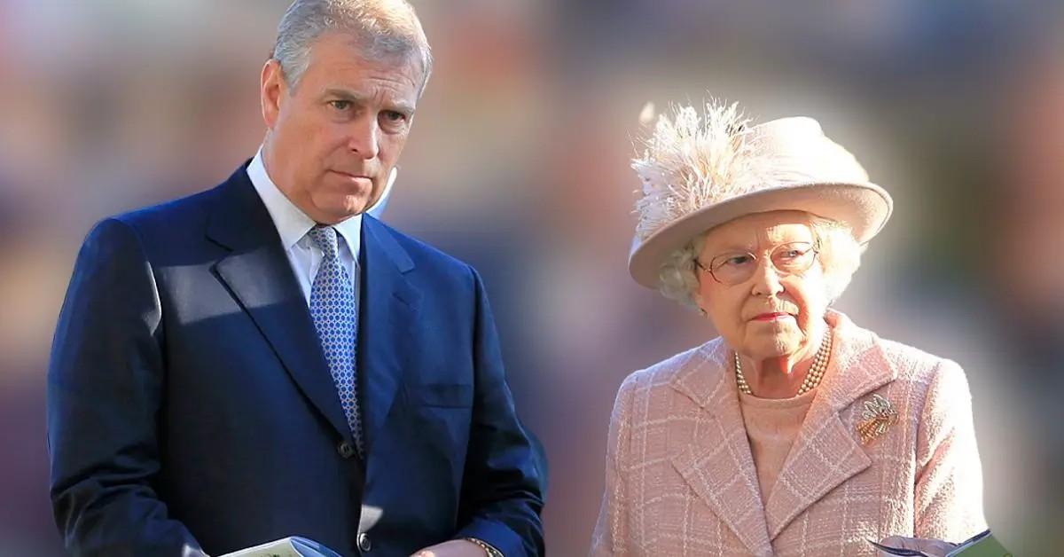 image of Queen Elizabeth favored ex-Prince Andrew. 