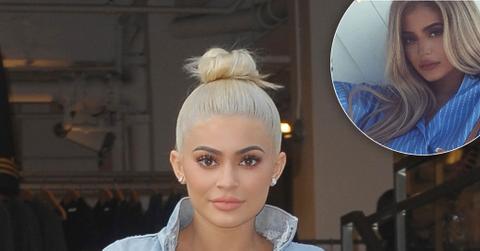 Kylie Jenner shops at Jeffrey in a bodycon dress paired and denim jacket