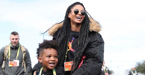 Ciara & Son Future Support Russell Wilson At His Football Practice