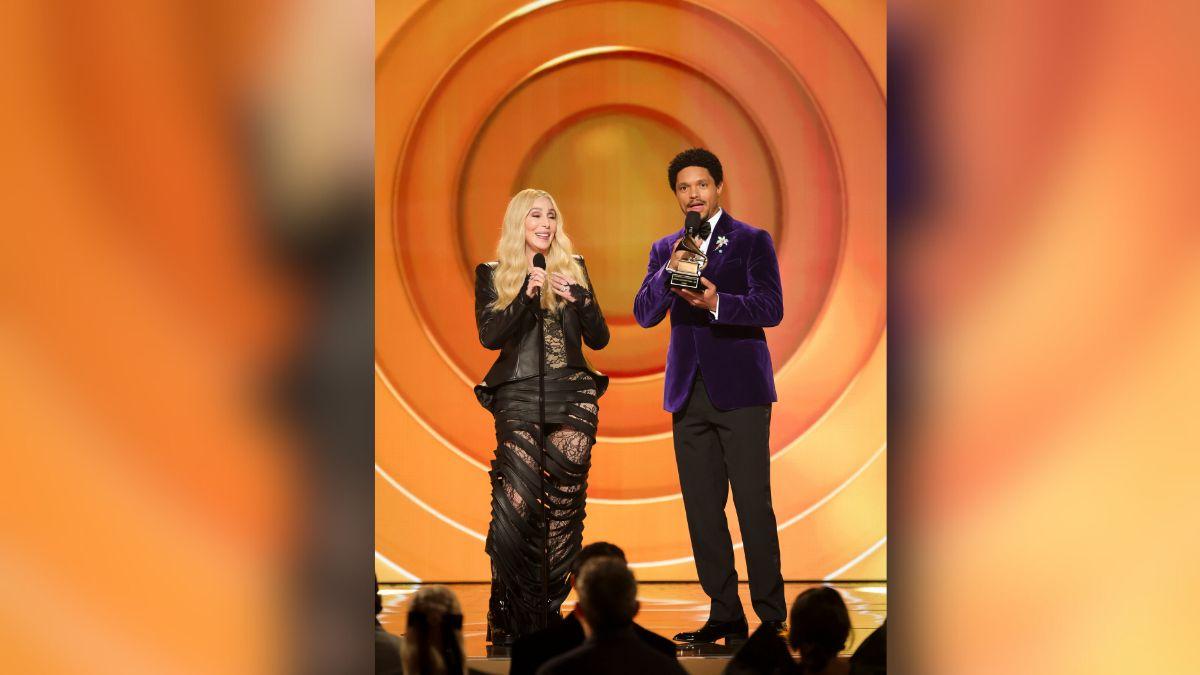 image of Cher appeared at the 2026 Grammy Awards.