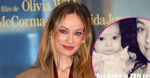 Split of Olivia Wilde; Olivia Wilde with baby Daisy.