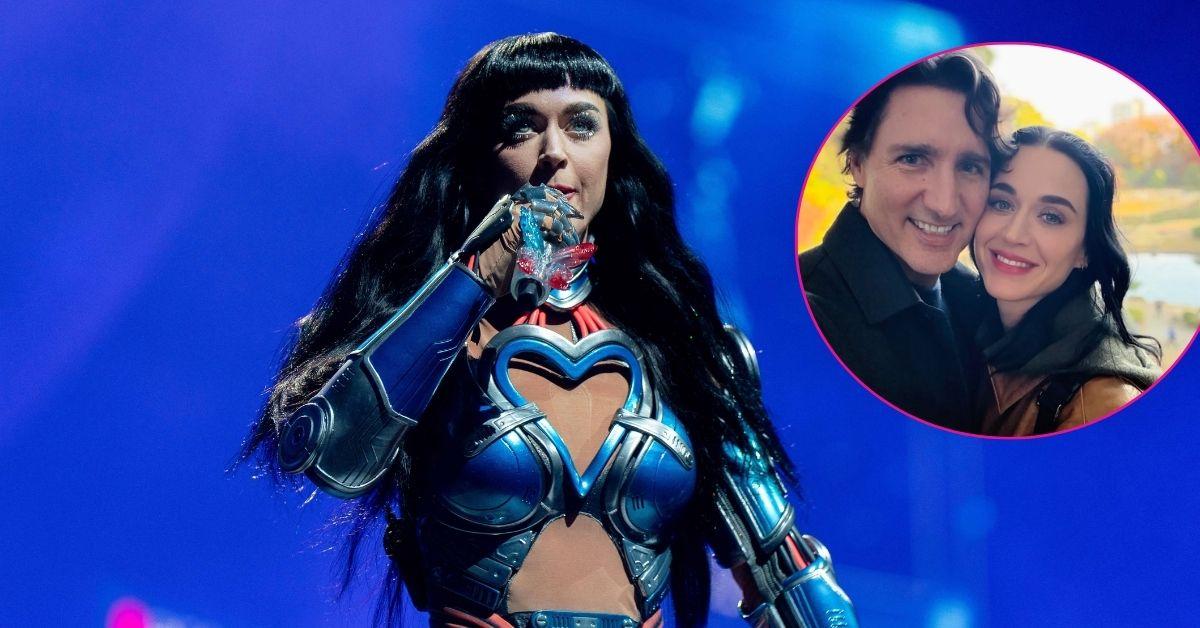 photo of Katy Perry and Justin Trudeau.