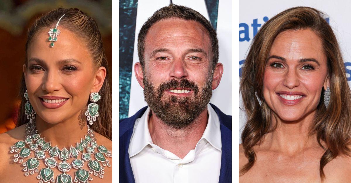 split photo of Ben Affleck, Jennifer Lopez & Jennifer Garner