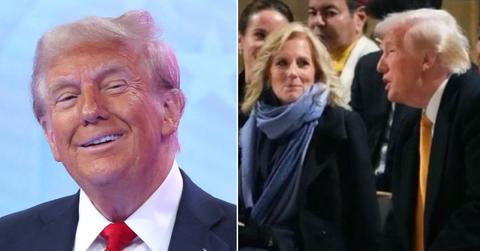 Composite photo of Donald Trump and Jill Biden