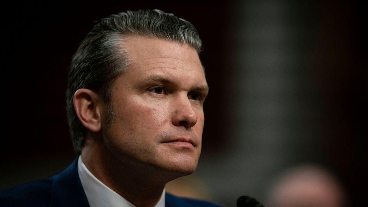 Image of Pete Hegseth's previous comments questioning women's effectiveness in combat have resurfaced.