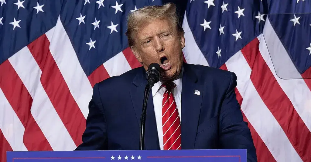 donald trump mocked posing front tv joe biden speech  race