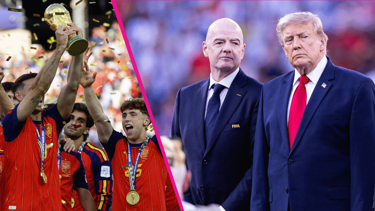photo of Donald Trump and FIFA President Gianni Infantino took the stage to present the trophy.