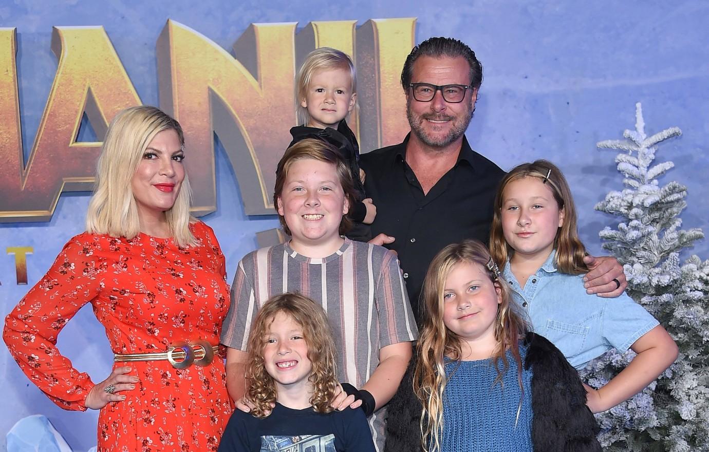 dean mcdermott reunites mary jo eustace tori spelling daughters birthday