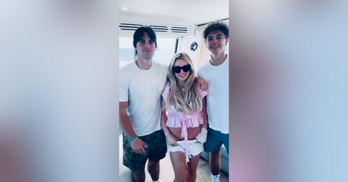 image of An insider said Britney Spears has been working on rebuilding her relationship with her sons.