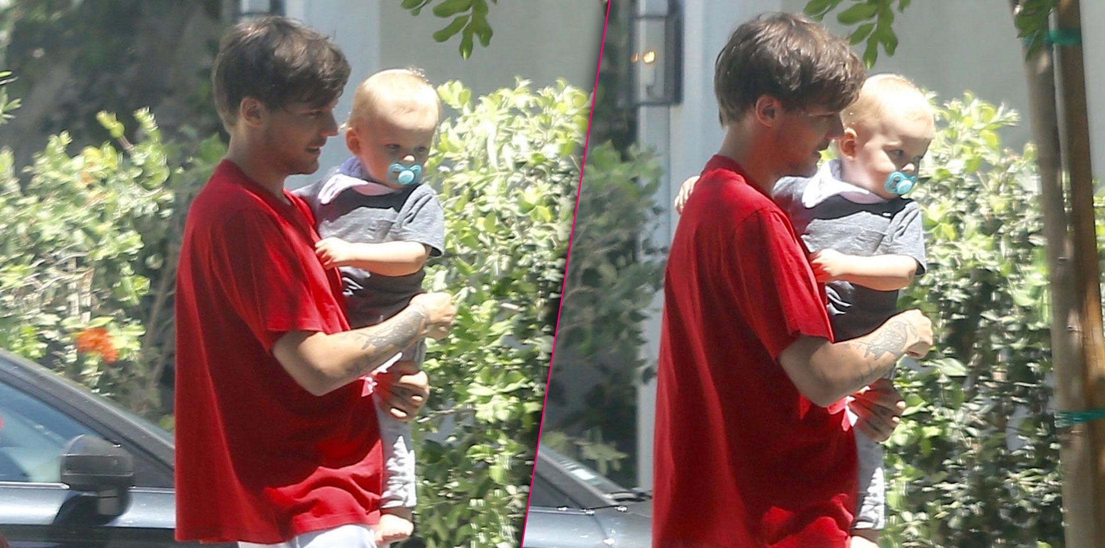 [Pics] Louis Tomlinson From One Direction Steps Out With Beautiful Baby