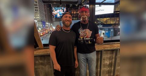 Photo of Nick and Hulk Hogan.