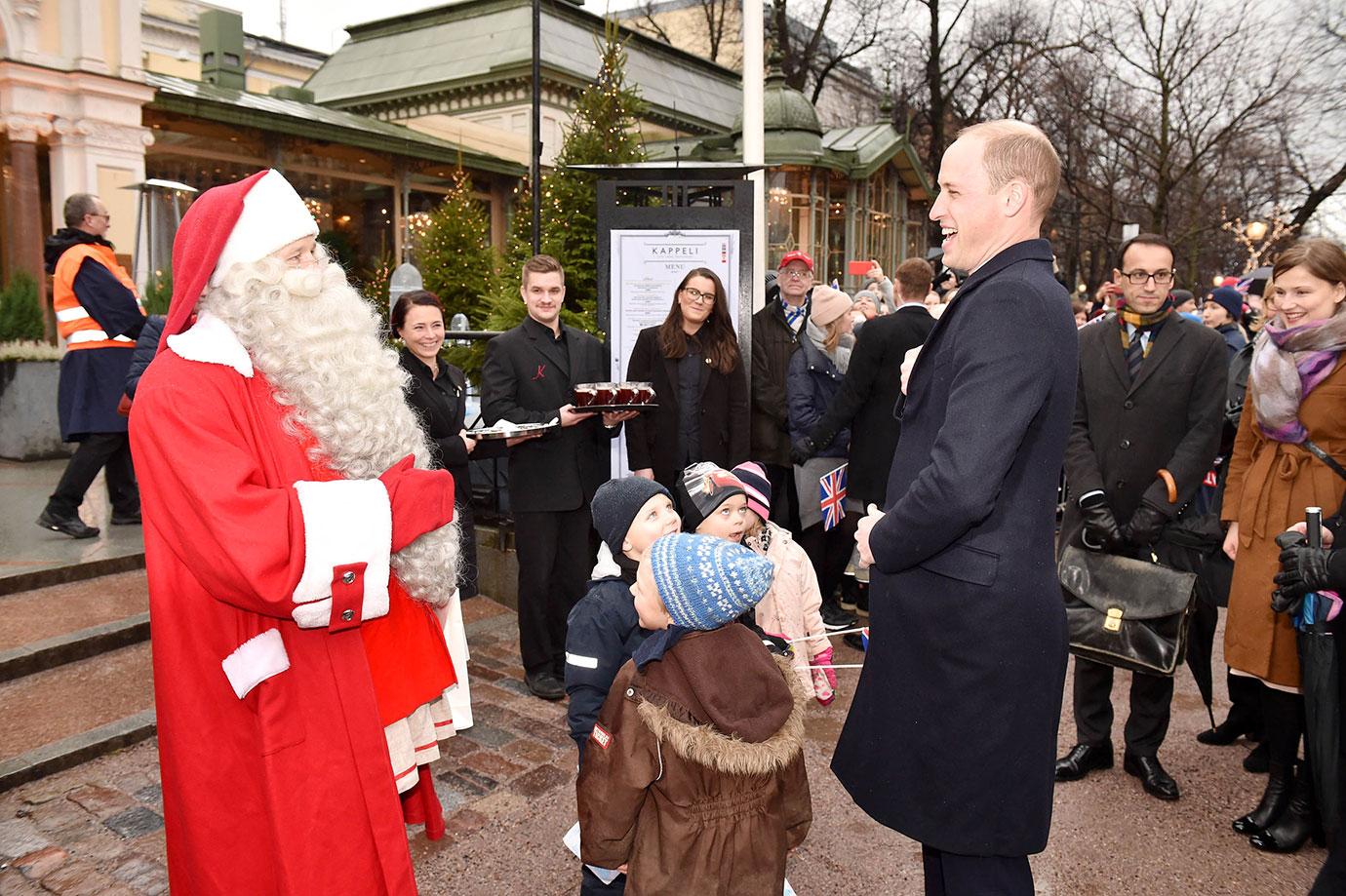 Prince William Meets Santa Adorable Prince George Christmas List