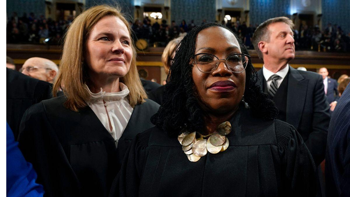 Image of Conservative Justice Amy Coney Barrett joined liberal Justice Ketanji Brown Jackson in the ruling.