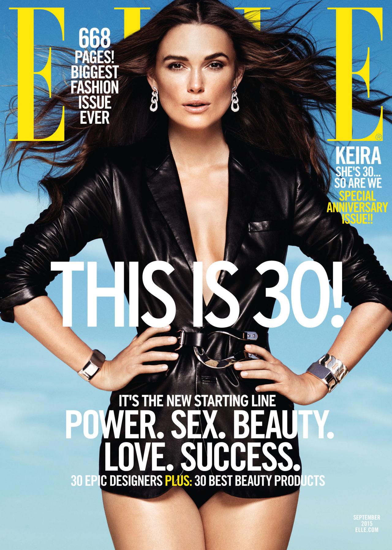 Kiera Knightley Elle Magazine September 2015 Cover