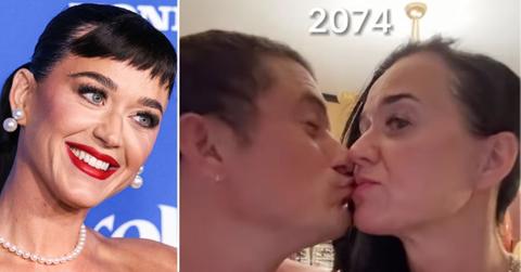 Composite photo of Katy Perry and Orlando Bloom.