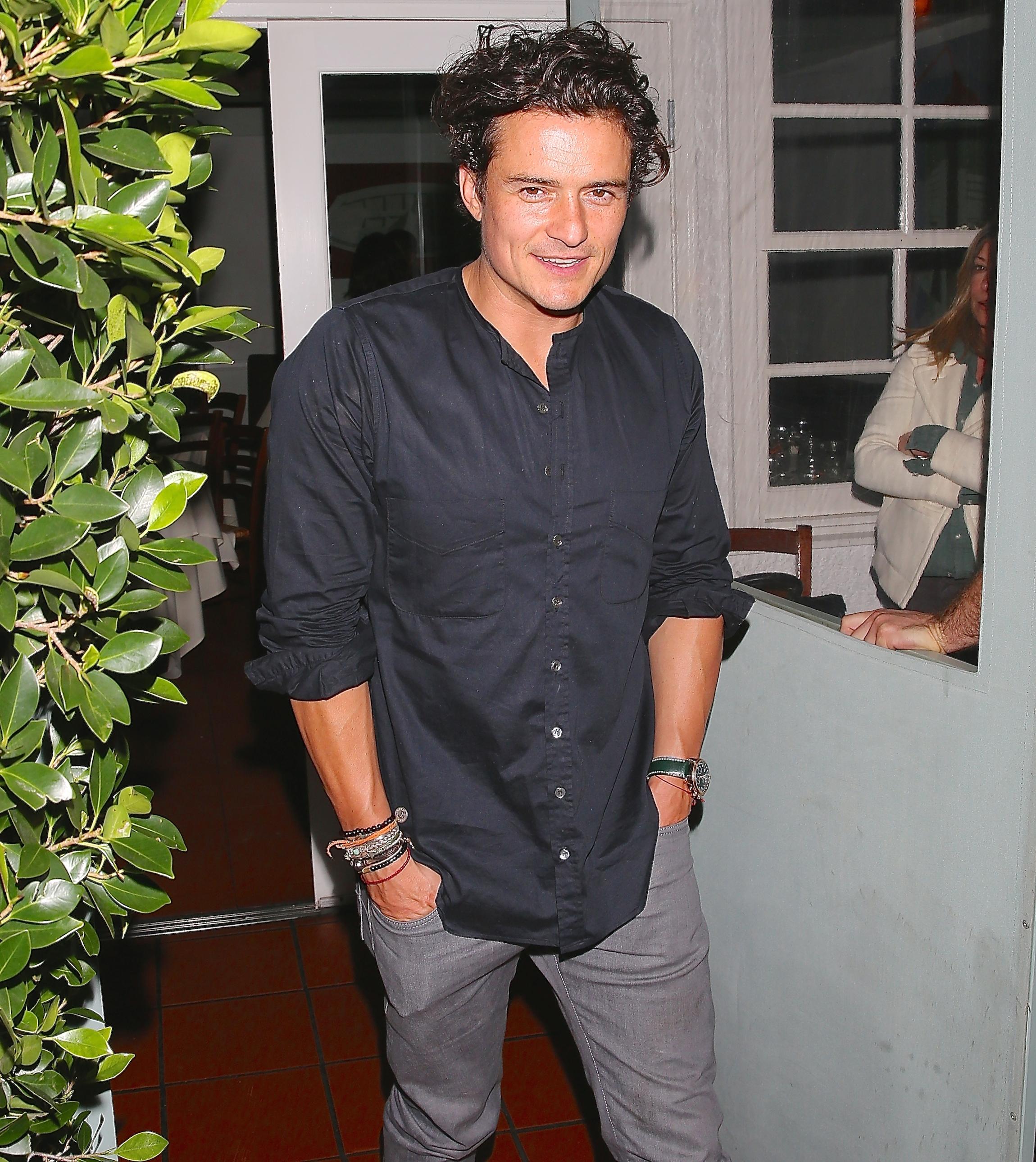 Orlando Bloom leaves Giorgio Baldi Restaurant in Santa Monica, CA