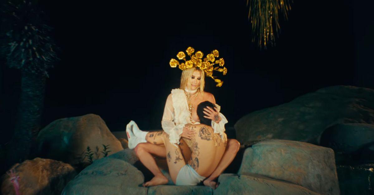 kesha feeds man orgy raunchy new music video watch
