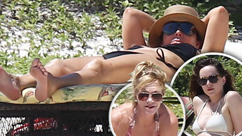 Kris jenner bikini beach dakota johnson melanie griffith