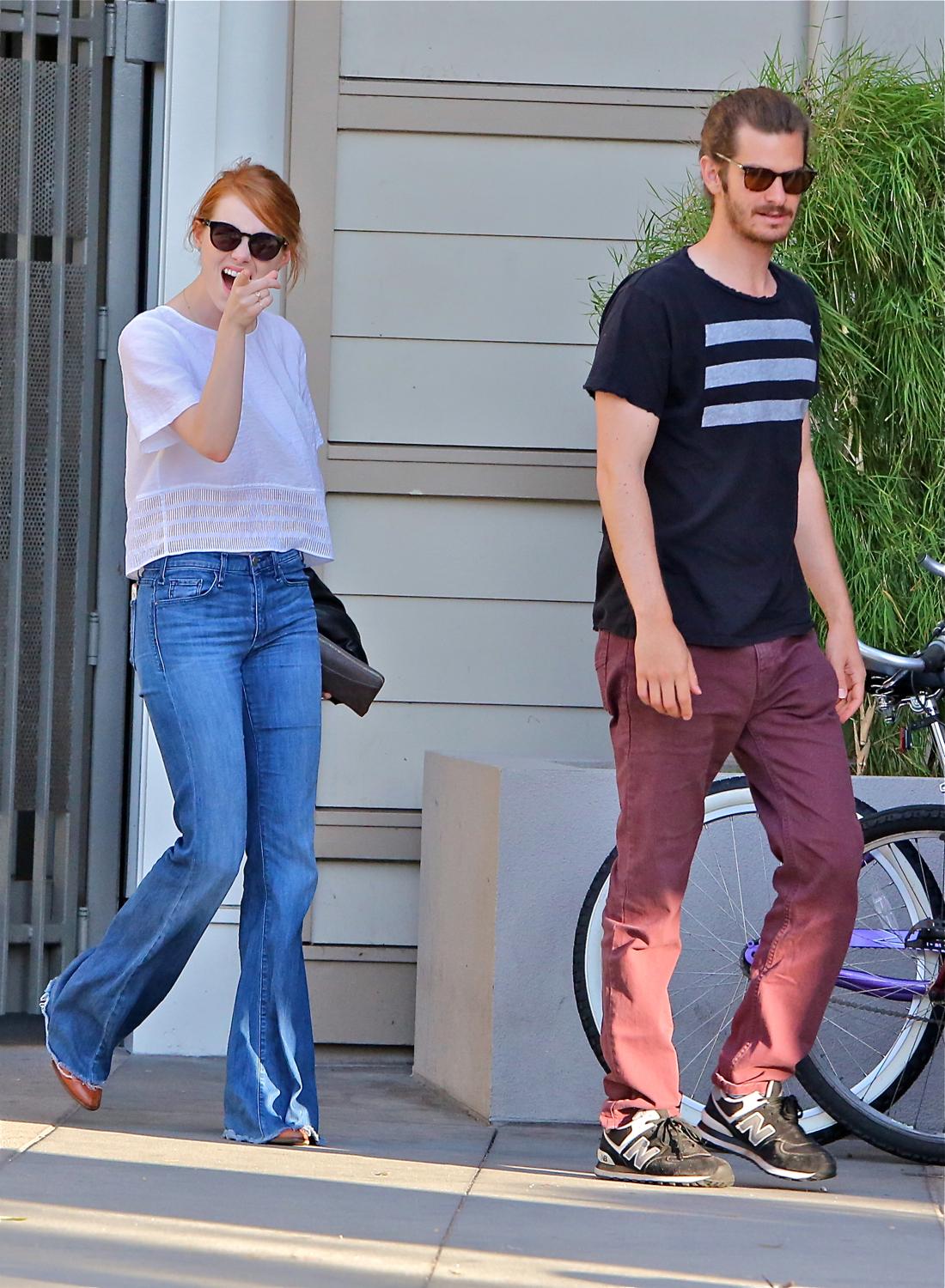 EXCLUSIVE: Andrew Garfield &amp; Emma Stone have  romantic dinner.