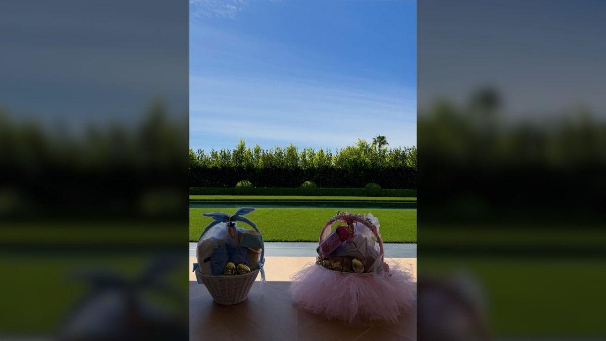 Photo of Nicola Peltz showed off her and her husband Brooklyn Beckham's Easter baskets.