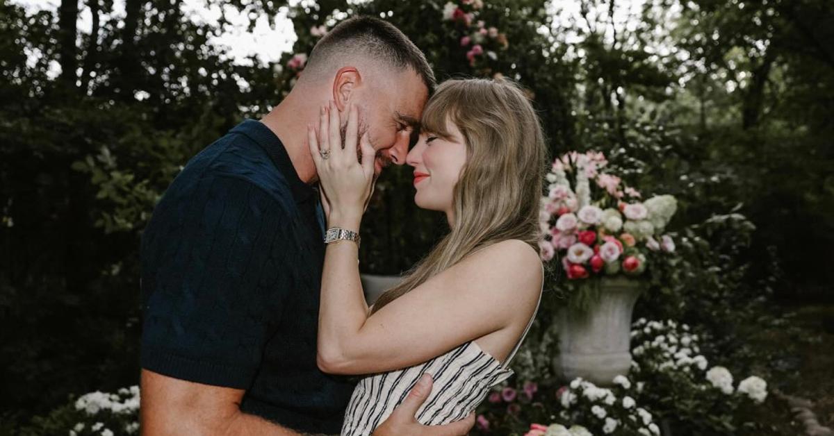 Image of Taylor Swift and Travis Kelce revealed their engagement on Tuesday, August 26.