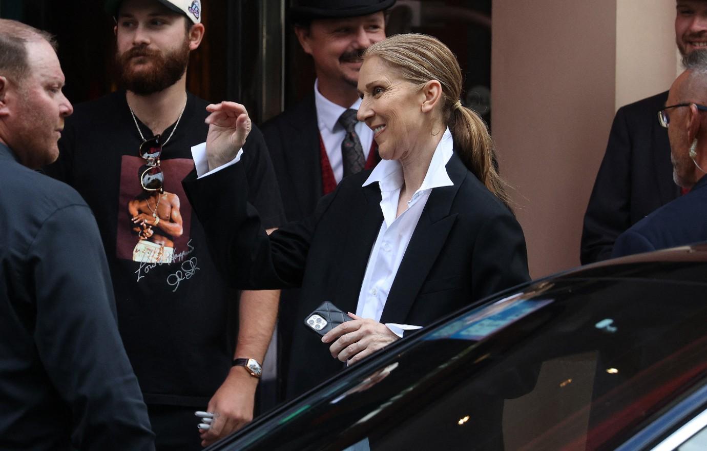 celine dion spotted paris