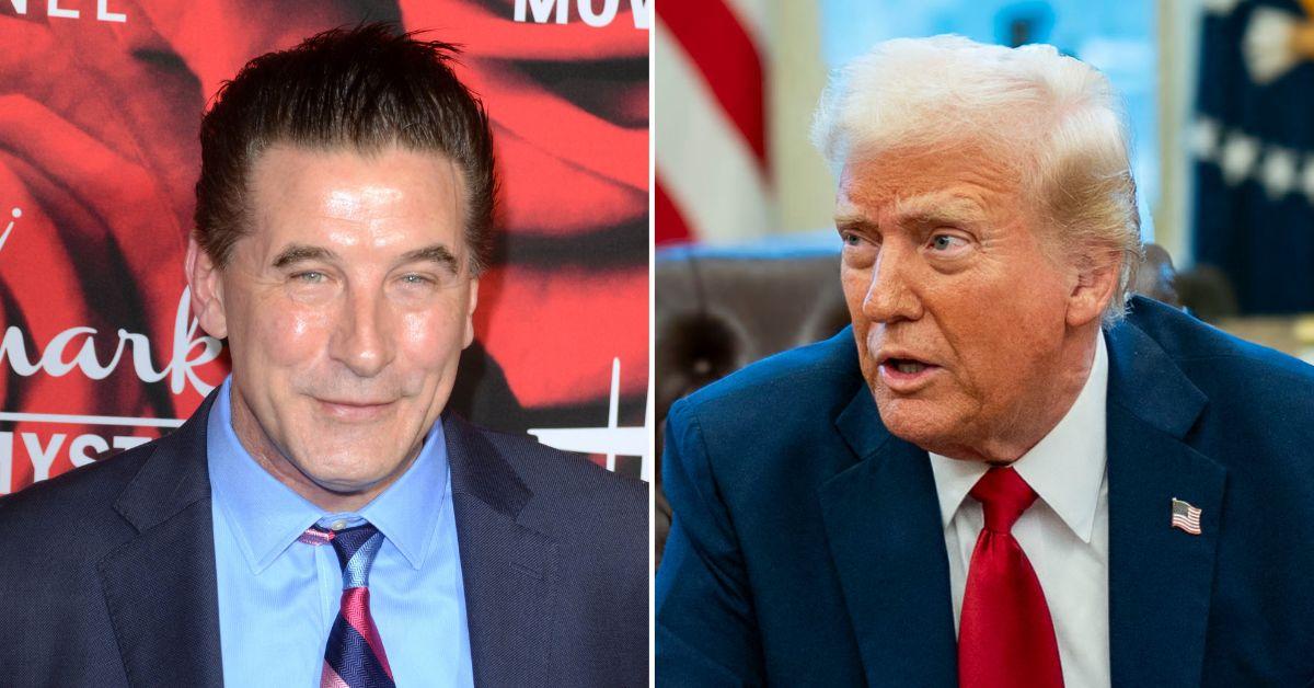 Composite photo of Billy Baldwin and Donald Trump. 