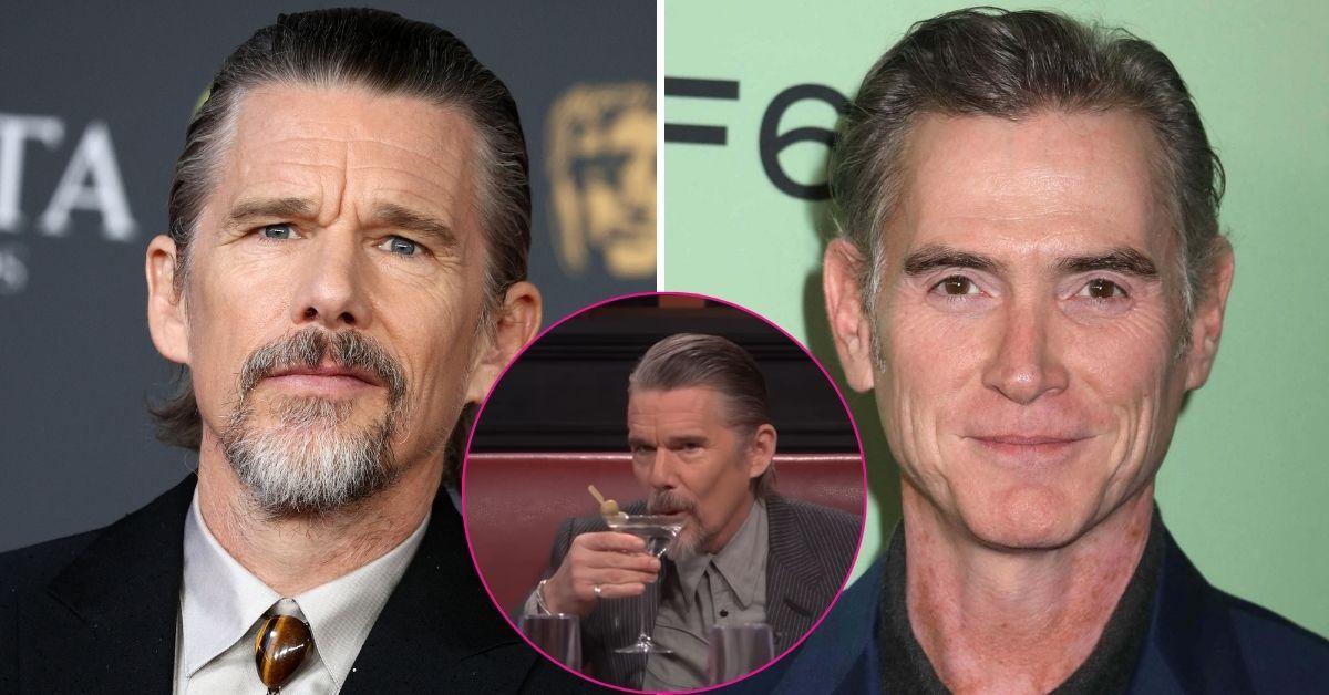 split photo of Ethan Hawke & Billy Crudup