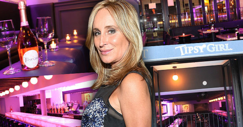 Tipsy girl restaurant sonja morgan rhony nyc wine prosecco HERO