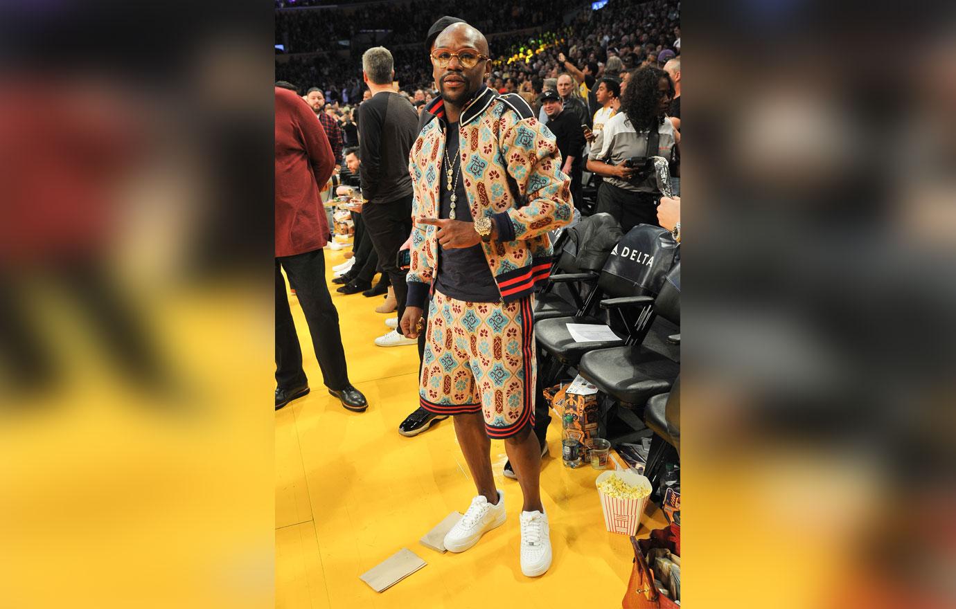 Celebrities At The Los Angeles Lakers Game