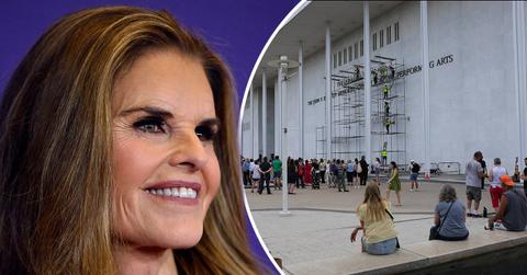 Composite photo of Maria Shriver and Kennedy Center.