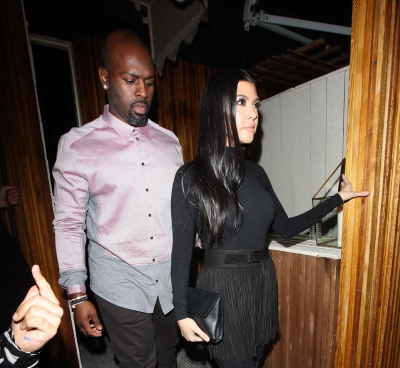 Kourtney Kardashian And Corey Gamble Leave The Nice Guy Club in LA