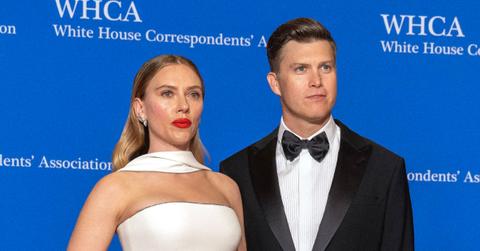 Photo of Colin Jost and Scarlett Johansson