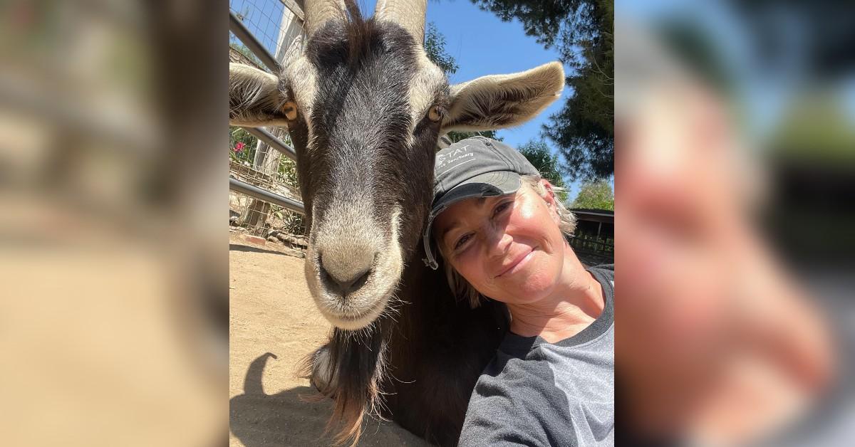image of Kim Rhodes loves being around her animals.