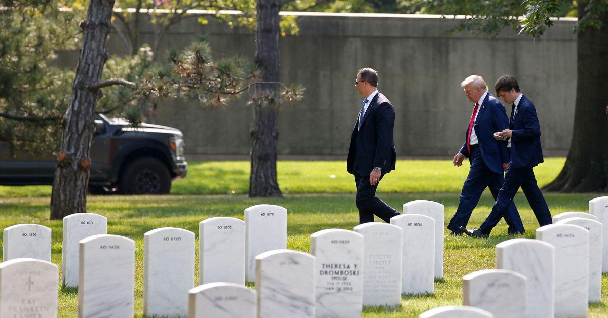 donald trump ridiculed arlington national cemetery film campaign ad